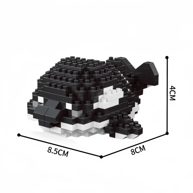 Juguetes de bloques de construcción en miniatura con animales marinos, rompecabezas para armar, ideales para niños.