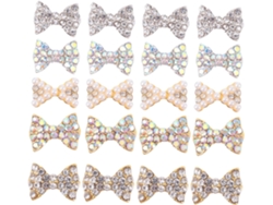100pièces Pendentifs Forme De Nœud Pour Nail Art Décorations Éblouissantes Accessoires Manicura