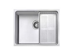 Fregadero De Cocina Un Seno Jassferry, De Acero Inoxidable 54x44 Cm Con Escurreplatos