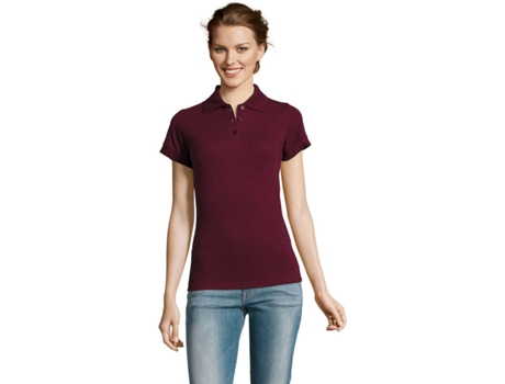 Polo de Mujer SOLS Prime Burdeos Rojo (2XL)