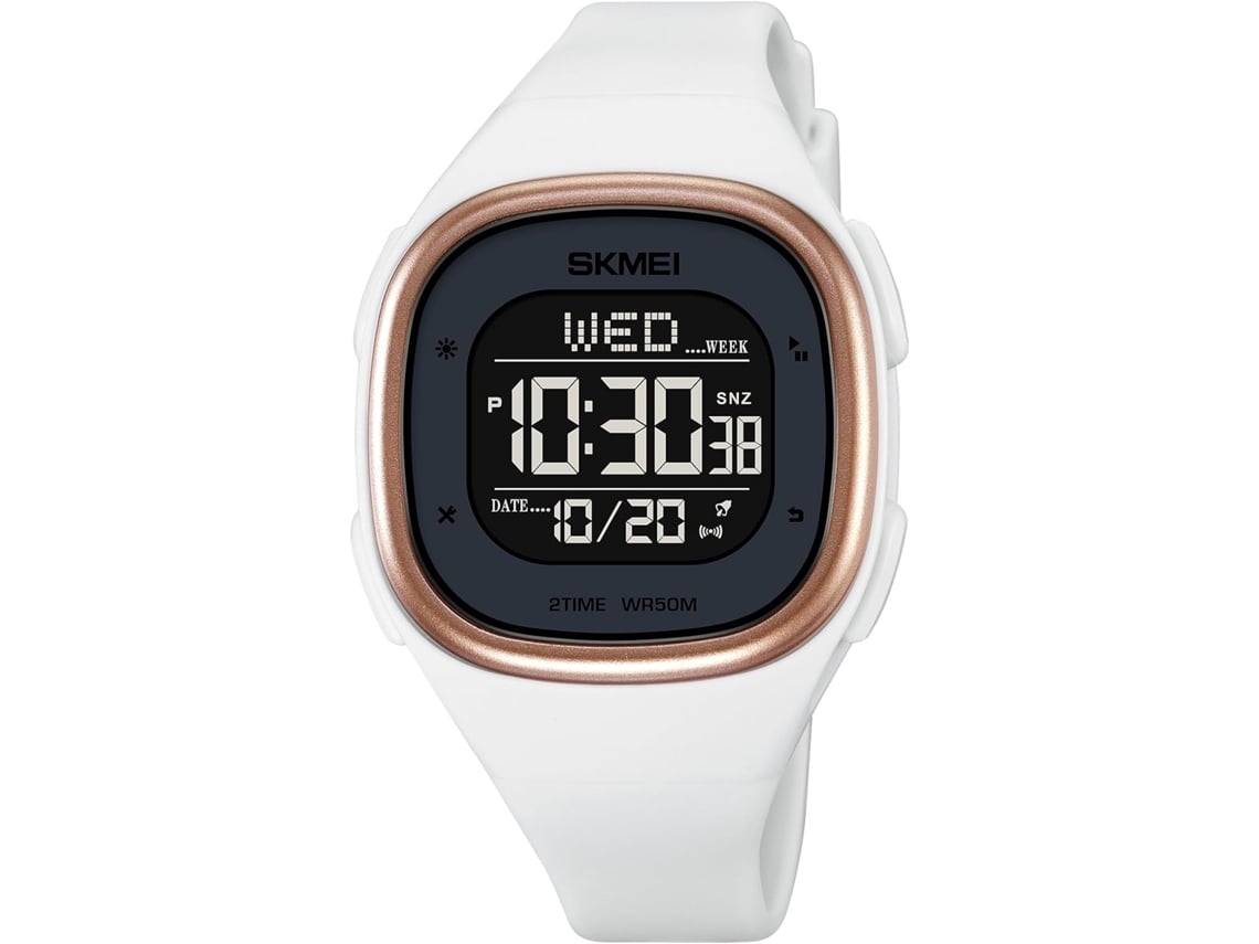 Reloj Digital Cuadrado Reloj De Pulso Impermeable Plata Yuysan