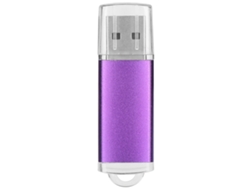 Unidad Flash Usb Con Tapa Transparente Morada, Memoria Portátil 1gb