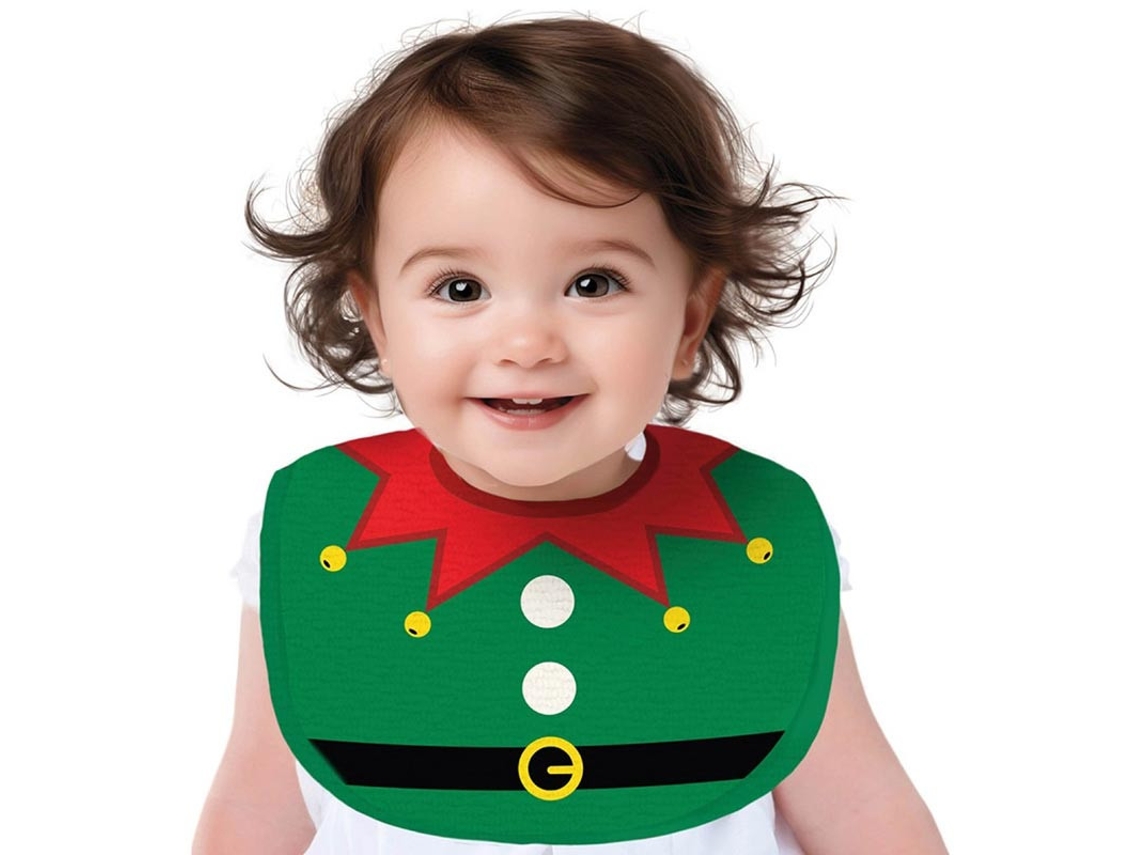 Babero Navideño Elfo verde infantil