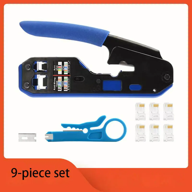 Kit de herramientas de crimpado Onti RJ45, apto para cables Cat6a, Cat6 y Cat5.
