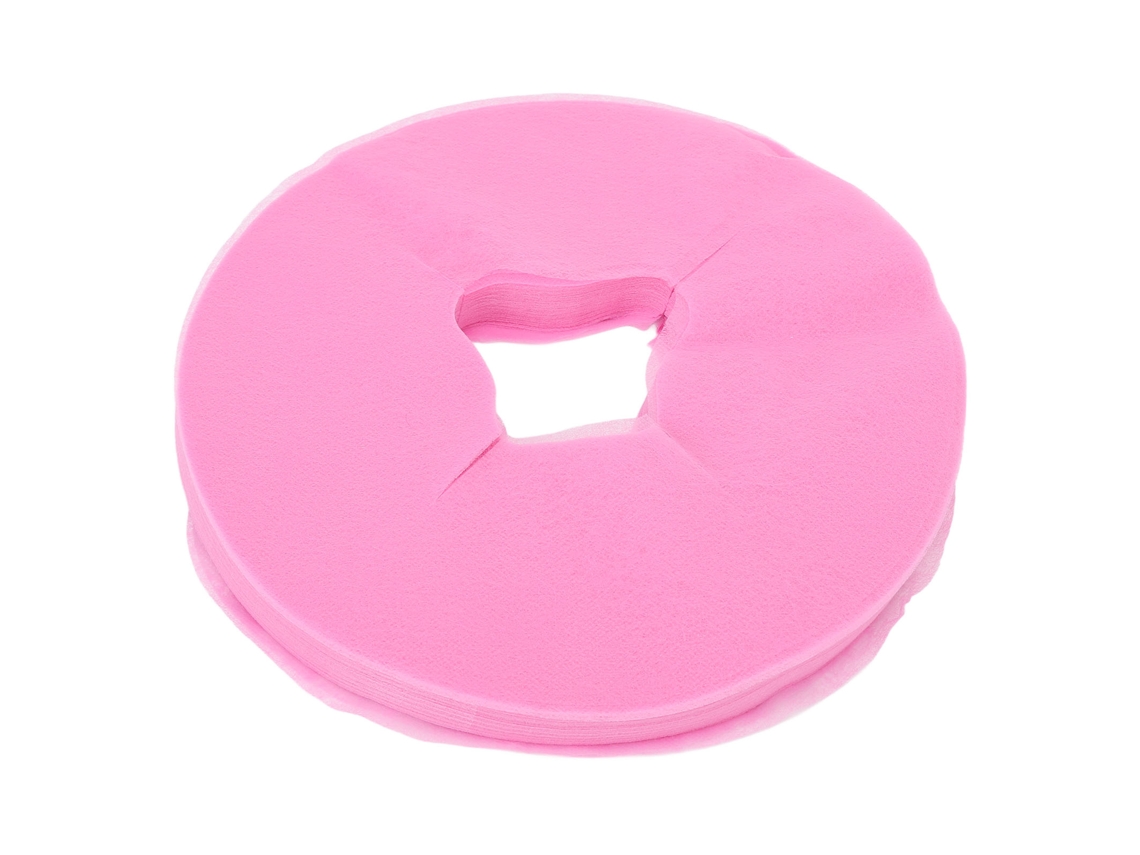 100 unidades de fundas desechables para masaje facial con aguja, pantalla redonda rosa para uso doméstico y profesional.