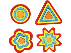Juego De Bloques De Construcción Geométricos De 4 Piezas