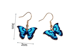 2026-aretes Colgantes Antiallérgicos Estilo Francés Retro Con Mariposa Colorida, Eleganes Y Versátiles Para Ocasiones Formales Y Diarias