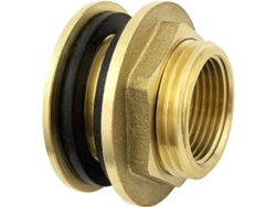 2026altiro-conector Pasante De Latón Y Acero Inoxidable De 3/4 De Pulgada + 2 Anillos De Goma Para Tanque Ibc De Agua De Lluvia