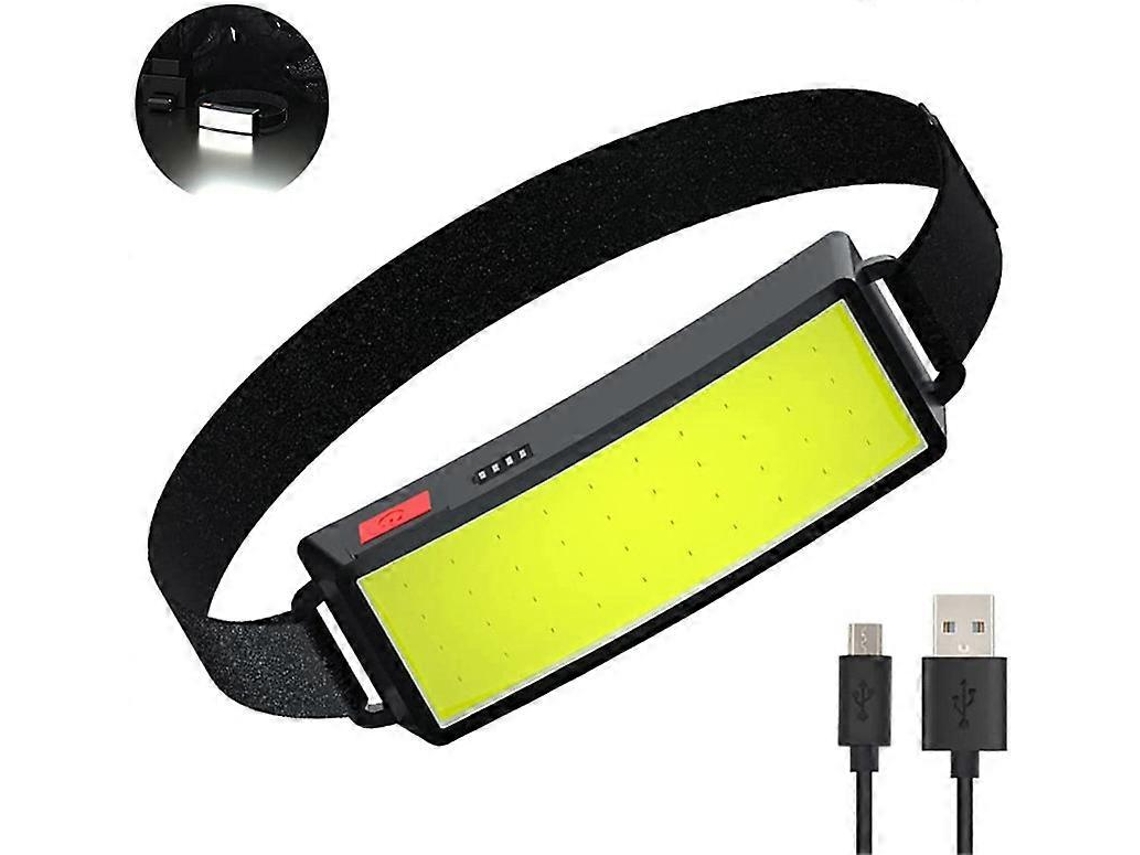 Rebe-linterna Frontal Led Cob, Recargable Por Usb, Impermeable Ipx4, 500 Lúmenes, 2 Piezas, 3 Modos De Iluminación