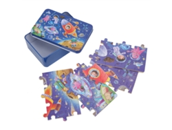 Rebe-60 Piezas Rompecabezas Niños Con Patrones Cartoons Exquisitos Juguete Regalo Con Caja De Almacenamiento Espacio