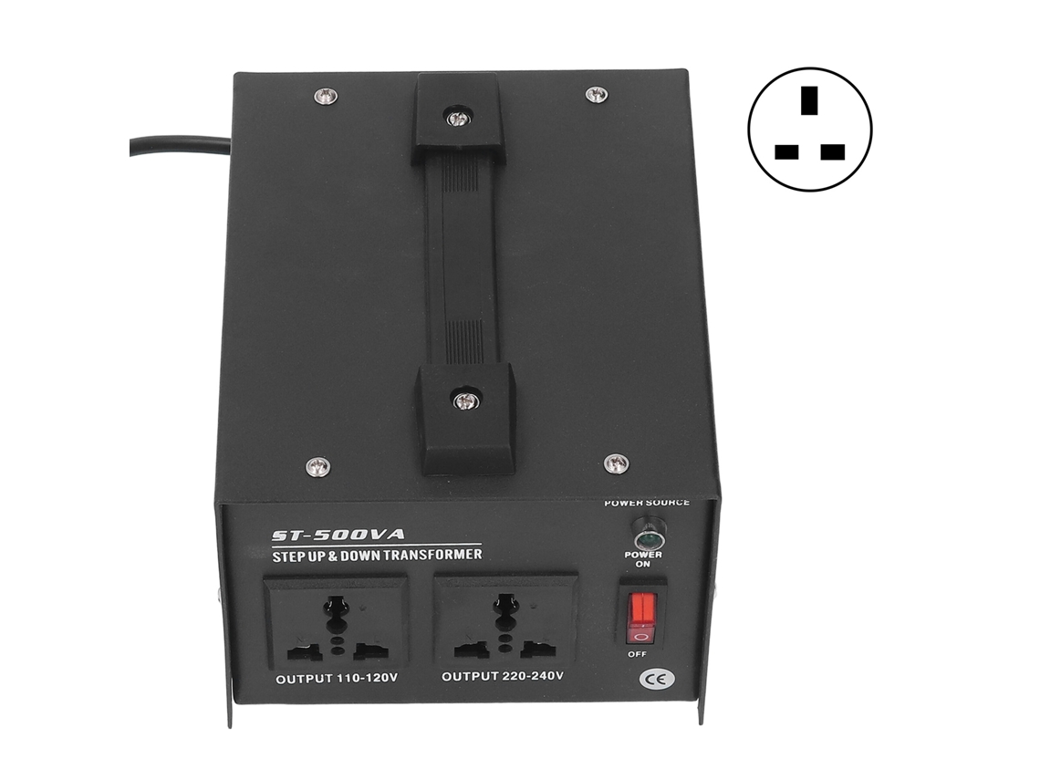 Transformador convertidor de voltaje elevador/reductor de alta durabilidad de 500 W