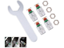 Juego de 4 tapones de válvula de aluminio para monitor de presión de neumáticos de coche, modelo Szrh A k GOKOCO