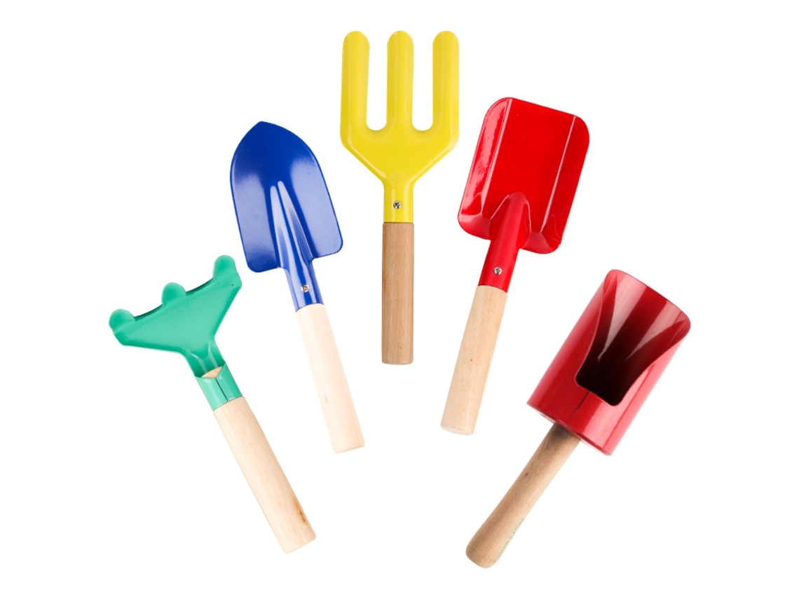 Juego De 5 Mini Herramientas De Jardinería Para Niños, Kit De Jardinería Para Exteriores Diy