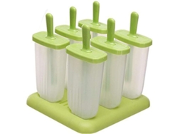 2026da-molde De Paletas Congeladas Desmontable Diy Con Base Plástico Verde 16.8x13.7x6.1cm