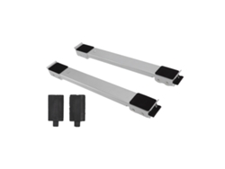 Base móvil para máquinas de 300 kg, extensible, de acero, 2 unidades, color plata.