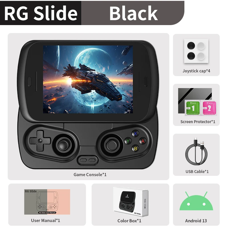 Consola De Juegos Deslizante Rg De 128 Gb (juegos 4k) negro rg Con Pantalla Ltps In-cell De 4,7", Compatible Con Wifi Y Fota 1080p-dp