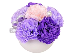 Jarrón De Plástico Con Flor Artificial - Jardín Decorativo Para Interiores Y Exteriores - F
