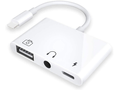 Adaptador Otg Hembra Usb 3 En 1 Con Carga Y Divisor De Conector De Audio Para Auriculares De 3,5 Mm Para Iphone/Ipad VENISYMLIS