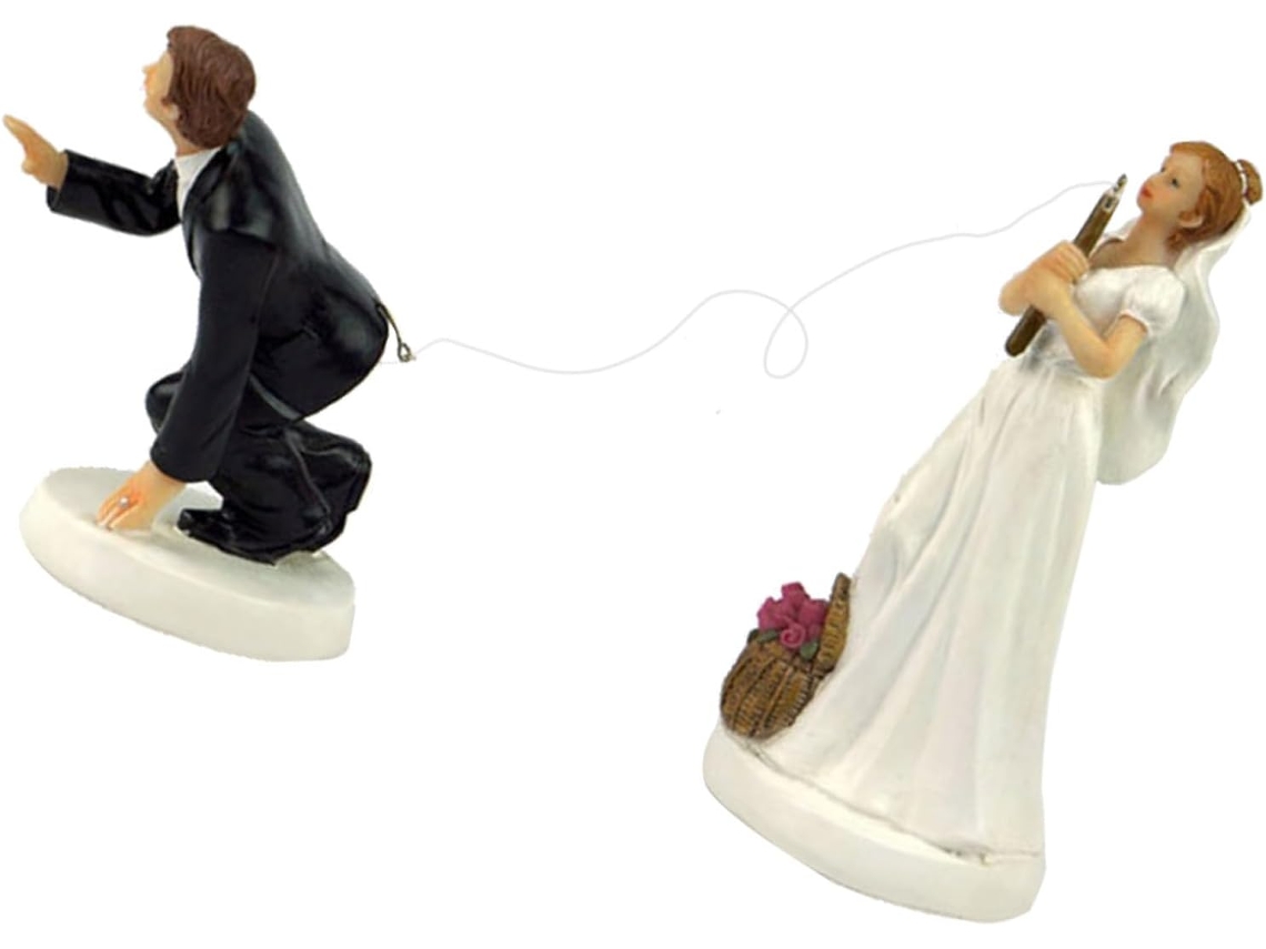 Adorno Decorativo Europeo Bodas Resina Figura Tallada Novia Atrapando Novio Diseño Delicado Artesanal