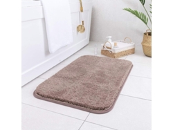 Tapete De Baño Antideslizante, Microfibra Ultraabsorbente, Suave, 16x24 Pulgadas, Marrón