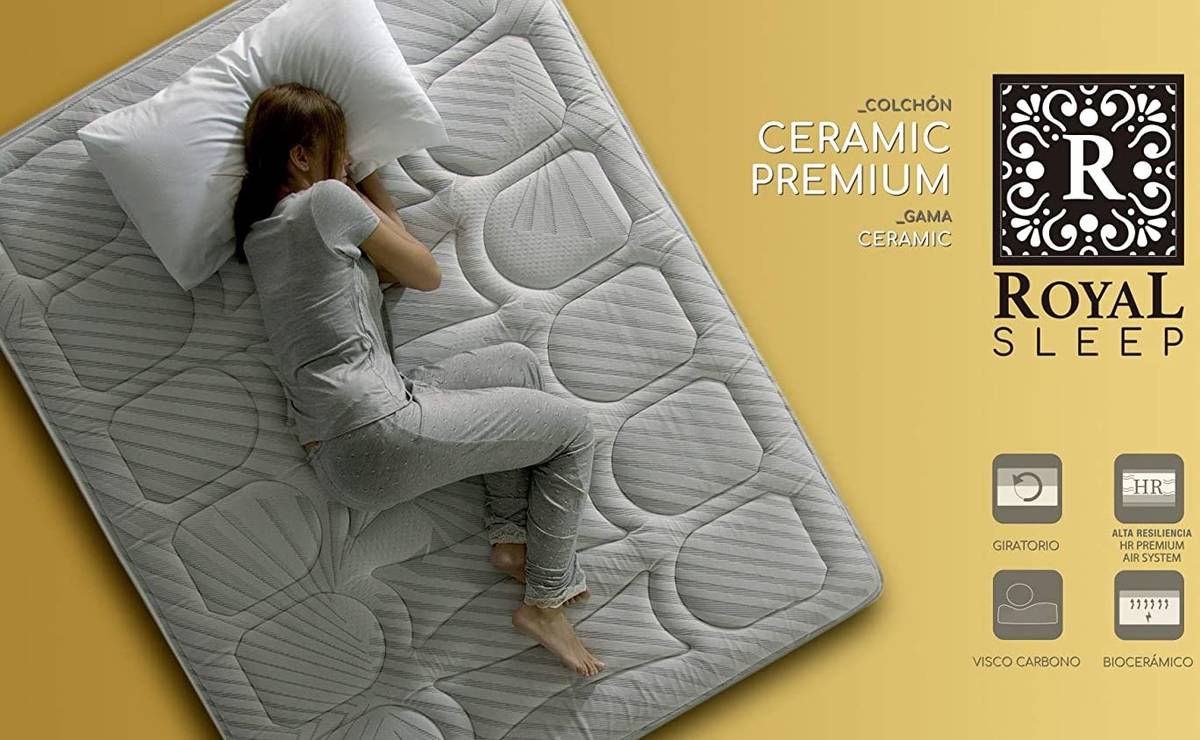 Royal Sleep Cp2160713519000 135x190 cm espuma hr carbono firmeza alta gama efecto regenerador altura 29cm. colchones