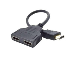 Adaptador HDMI a HDMI dual negro Hengjian