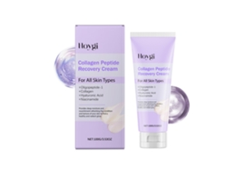 Crema reparadora antiarrugas con péptidos de colágeno.