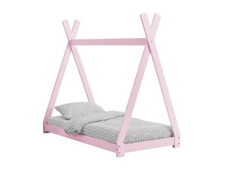 Estructura de Cama Infantil [EN.CASA] (Rosa - Madera - 70x140 cm)