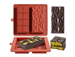 Molde de silicona para chocolate - Molde reutilizable para repostería casera - Rojo oscuro