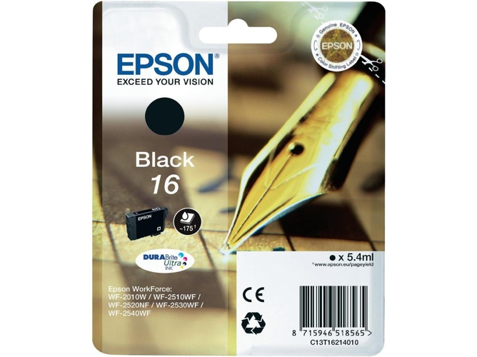 Cartucho EPSON 16 Negro C13T16214022