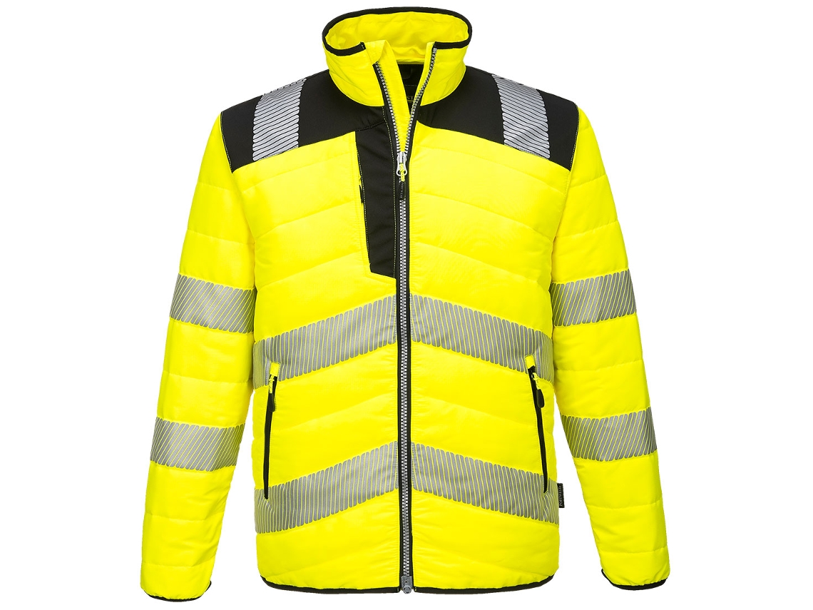 Chaqueta acolchada de alta visibilidad PW3 - Seguridad y comodidad Naranja y negro / XXL