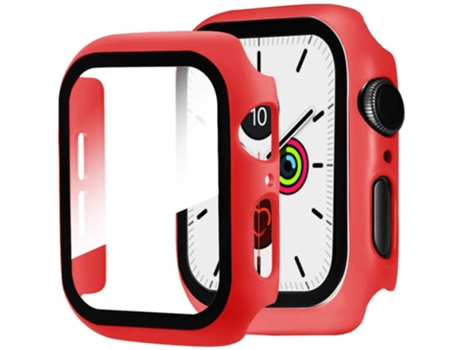 Carcasa de TPU mate antiarañazos para Apple Watch Series 4/5/6/SE/SE (2022) 44mm - tinto