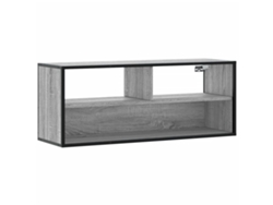 Maison Exclusive - Mueble De Tv Madera Y Metal Roble Ahumado 100x31x39,5 Cm