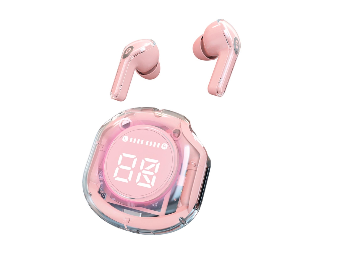 Auriculares Inalámbricos Bluetooth Con Cancelación De Ruido Y Batería De Gran Capacidad, Estuche Transparente.