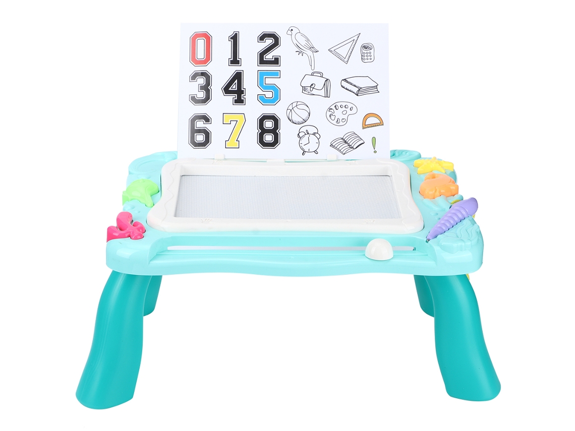 Pizarra Infantil Con Mesa Plegable Multifuncional Para Armar - Juguete Educativo De Regalo