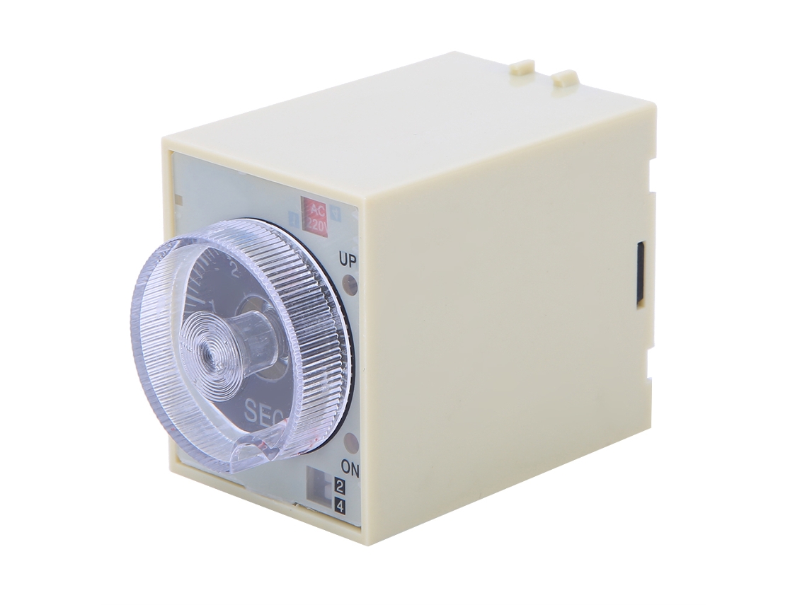 Relé De Retardo De Tiempo Ajustable St3pa C Con Perilla Giratoria, Carcasa De Policarbonato, Contactos De Aleación De Alta Calidad, Ac220v