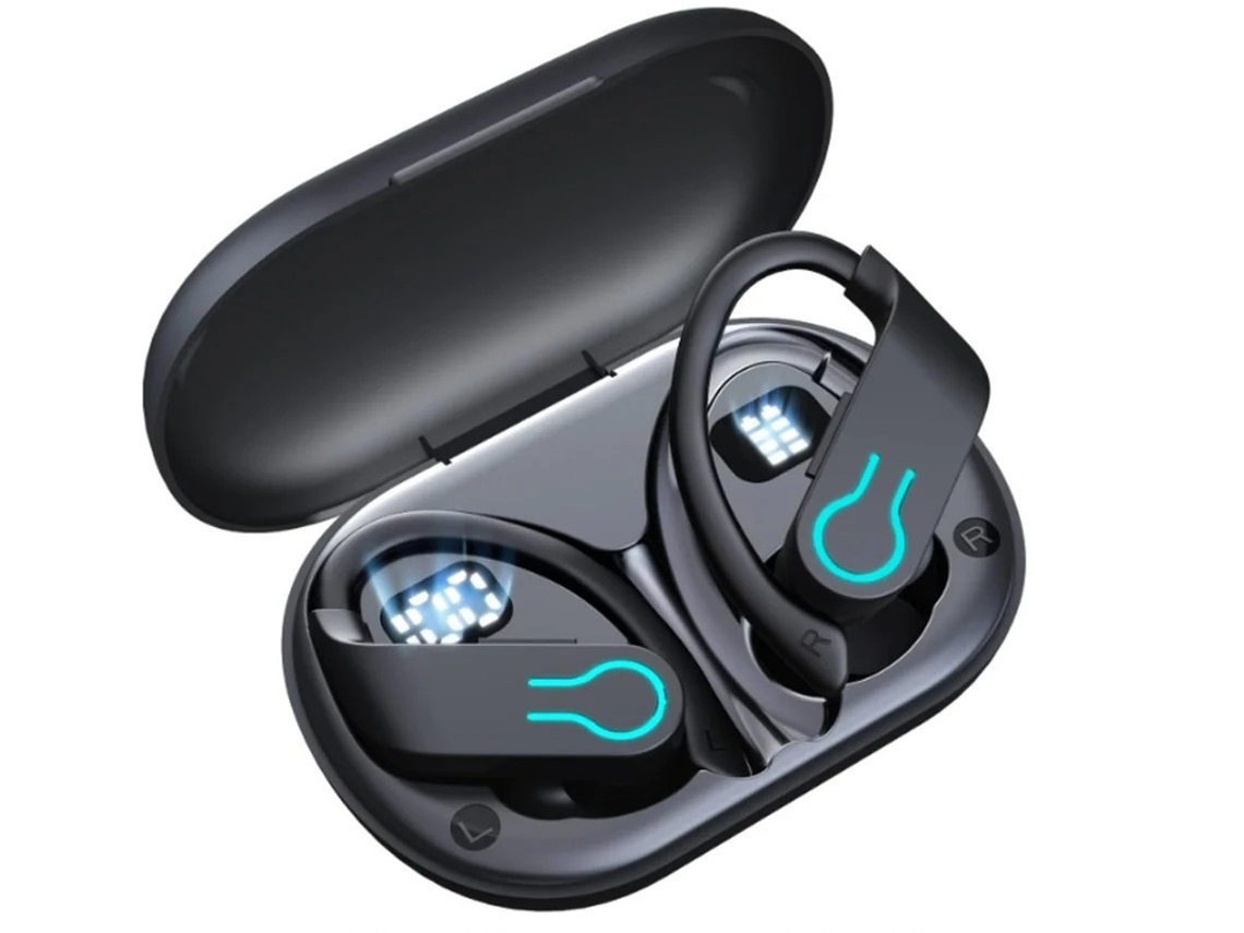 Auriculares Bluetooth Yizhood Q63-5 Con Bluetooth 5.3 Y 120 H De Autonomía, Color Negro