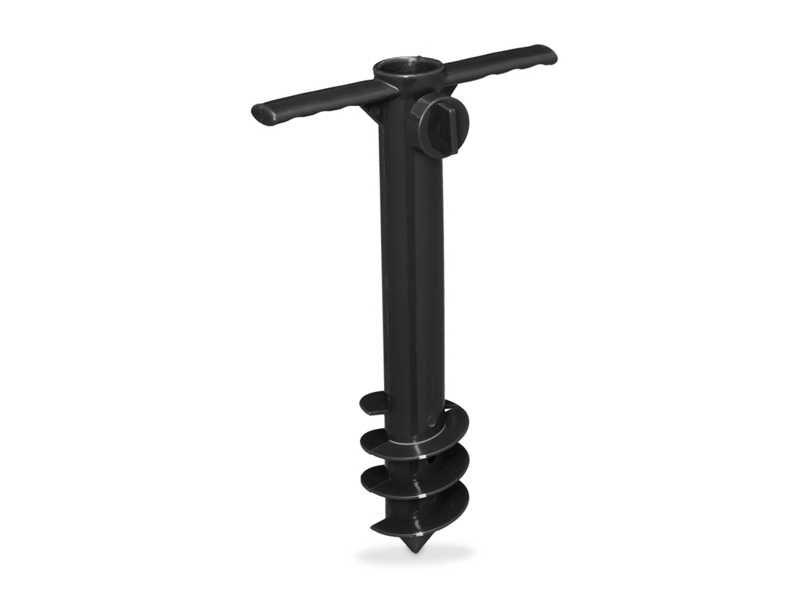 Tomada De Terra Relaxdays, Para Guarda-sol E Estendal, Para Aparafusar, Espessura Do Poste 19-32 Mm, Castanho