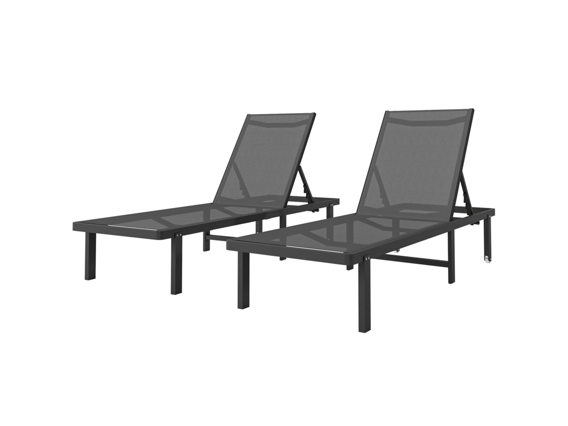 Bañera reclinable de jardín MDUG, 4 posiciones, acero, 166x60x84cm