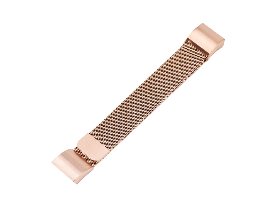 Pulsera magnética milanesa de oro rosa para Fitbit Charge 2