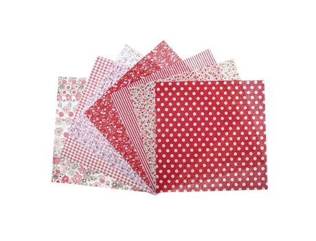 Patchwork Floral Patchwork Fabric Floral Con Una Parcela De Costura De Artesanía De Bricolaje De Bricolaje De Bricolaje Variable (Rojo)