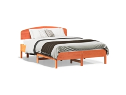 Maison Exclusive - Estructura De Cama Sin Colchón Madera Maciza Marrón 120x190 Cm