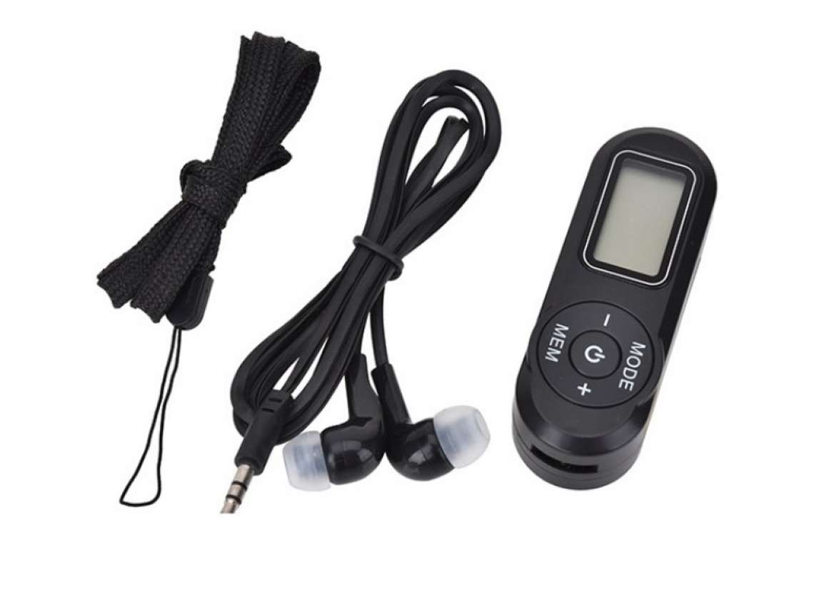 Mini Radio Fm Digital Portátil Con Auriculares Y Pantalla Lcd, Ideal Para Caminar Y Correr.