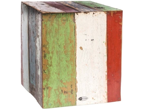 Mesa de Jardín LOLA HOME (Marrón - Madera - 45x40x40 cm)