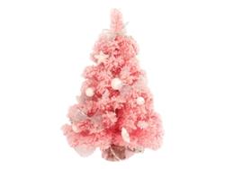 Rbol De Navidad De Pvc Mini Rosa Artificial 32x32x60cm