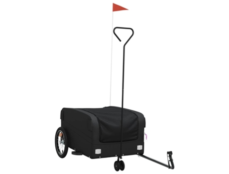 Remolque para bicicleta hierro VIDAXL negro (45 kg)