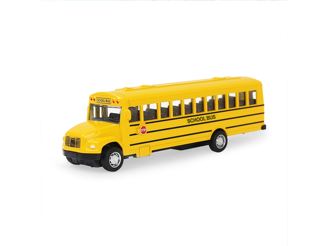 Modelo De Ônibus Escolar De Liga Com Tração Inercial Brinquedo Para Crianças 1148 Em Caixa