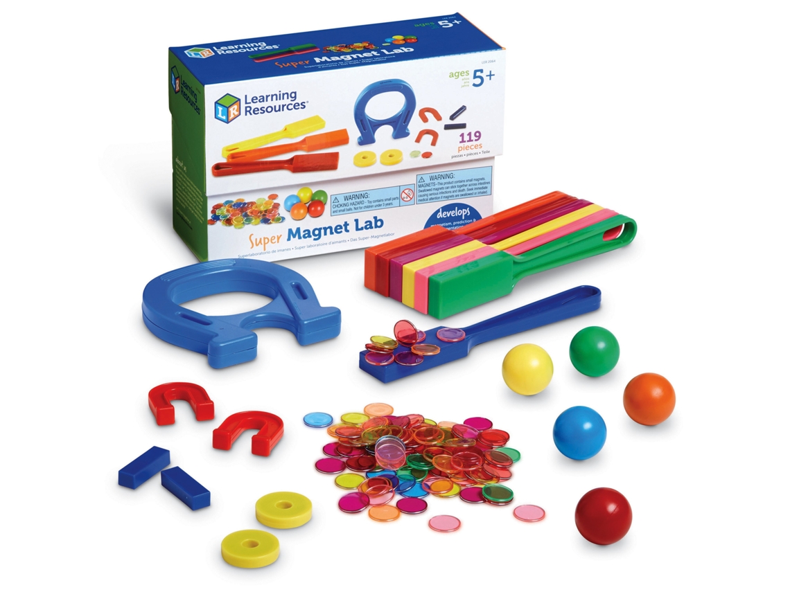Juego de experimentos de juguetes de Learning Resources con superimanes para uso en laboratorio