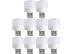 10 Luces Nocturnas Portátiles Blancas Recargables Por Usb Para Viajes/coche.