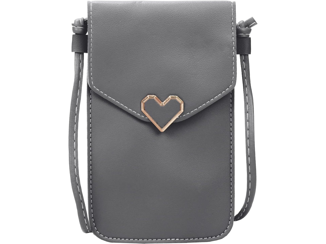Bolso bandolera compacto para mujer para teléfono móvil - Gris oscuro